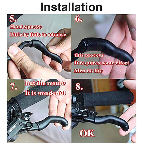 Silicone Gel Bicycle Brake Lever Covers - 2 Pairs, Black