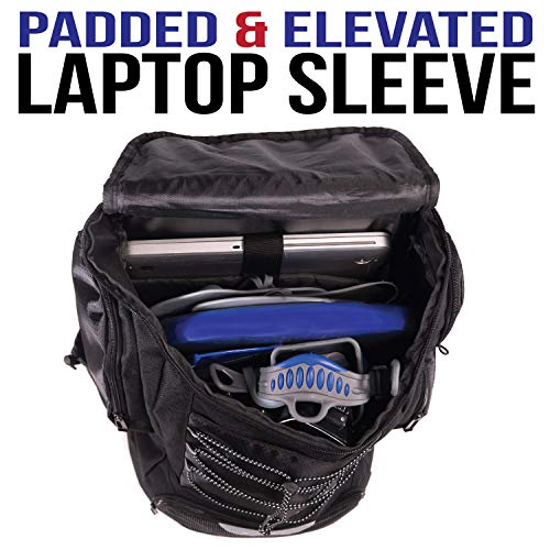 Athletico Black Swim Backpack with Wet & Dry Compartments, Laptop Sleeve