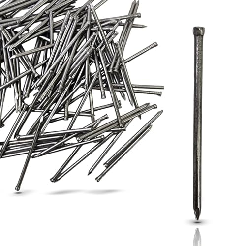 2" Inch Premium Quality Polished Finishing Nails Hand-Drive Hardware Carbon Steel Nail for Picture Hanging, Wood, Frame, Plaster and Concrete Wall - DIY (200)