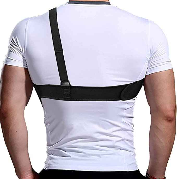 Quick Draw Shoulder Holster - Belly Band Holster for Everyday Comfortable Concealed Carry for Small, Compact and Other Similar Gear, Left Handed, Black 45"