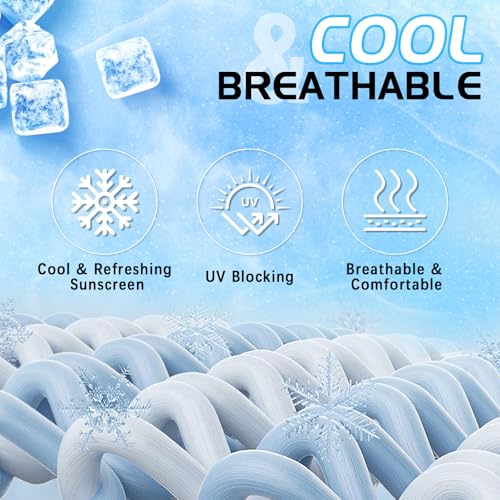 Cooling Breathable Balaclava Face Mask - Light Gray UV Protection