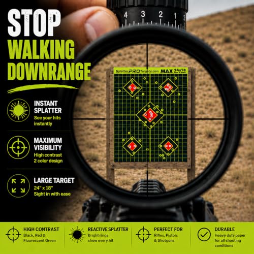 18x24 Extra Large Reactive Splatter Targets - 50 Pack