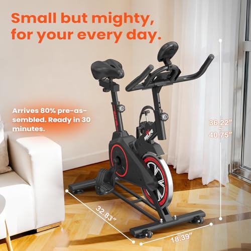 Quiet Exercise Bike for Home - Friction Stationary Bike - Black