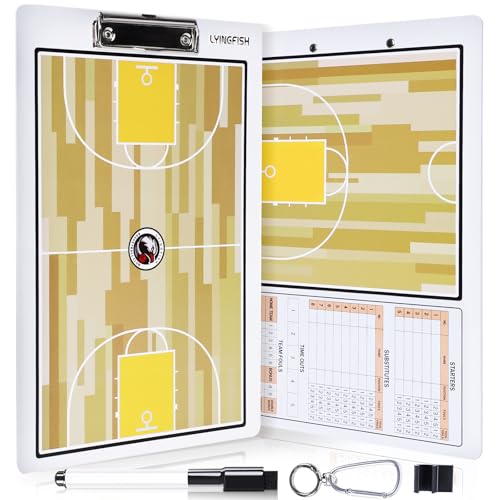 Double-Sided Basketball Coaching Clipboard - Dry Erase Tactical Board