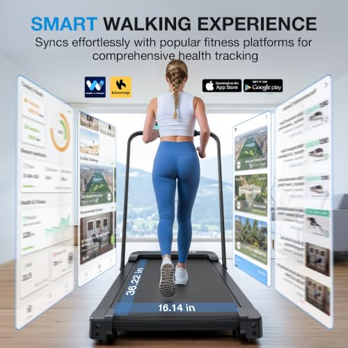 Folding Treadmill for Home | Under Desk Walking Pad with Incline