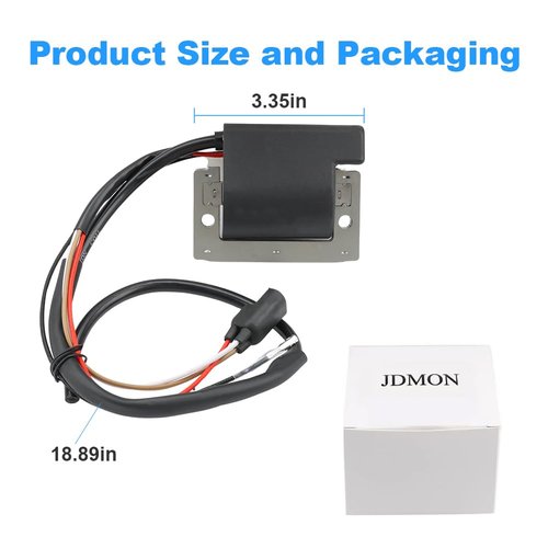 JDMON Ignition Coil Compatible with Club Car DS Golf Cart 341cc 1984 1985 1986 1987 1988 1989 Replacement for 1012520 11095