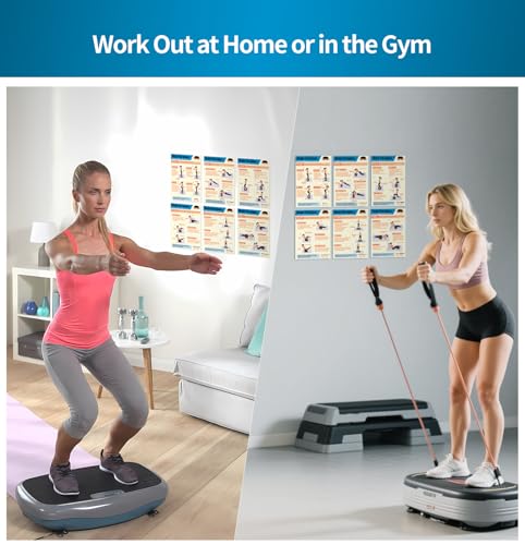 Whole Body Vibration Plate Exercise Poster Set - 6 Guides & 2 Plans