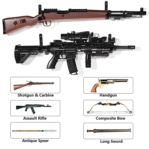 Horizontal Gun Rack for Wall - Metal Rifle Hangers, Black 2 Pair