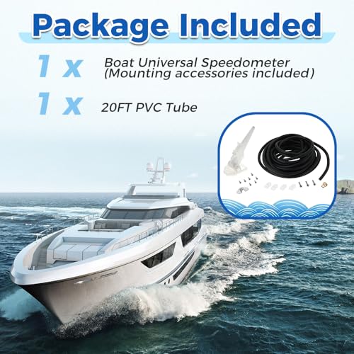 Universal Boat Speedometer Pitot Kit with 20FT PVC Tubing