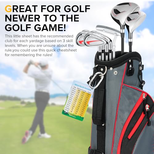 Golf Club Distance and Rules Reference Card - 3.35" x 2.13"
