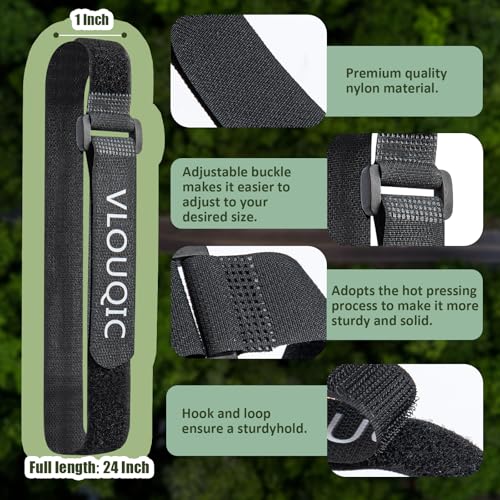 4-Pack Adjustable Bike Rack Straps - 24-Inch Durable Nylon Wheel Tie Downs