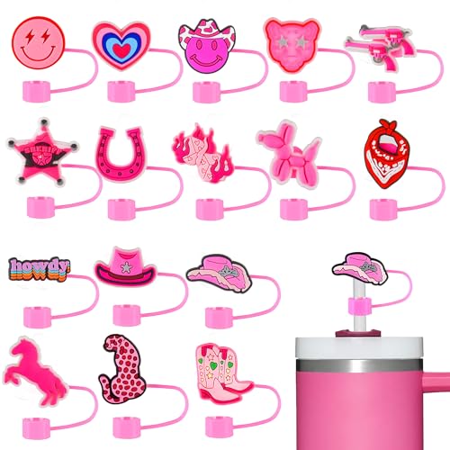 16 Pcs Cowgirl Straw Covers for Stanley 40oz Tumblers