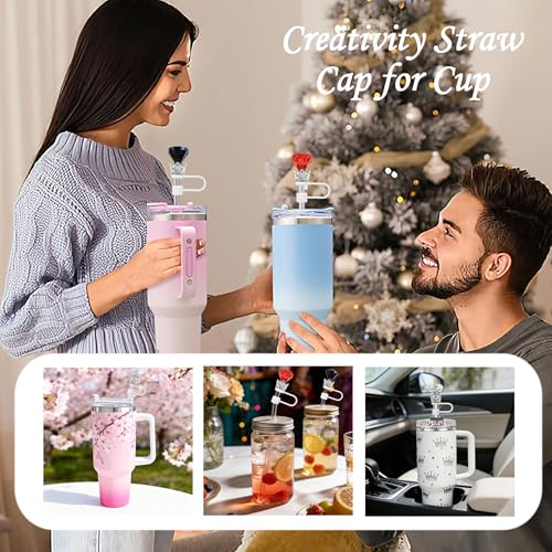3Pcs Crown Diamond Straw Topper Set for 30oz & 40oz Tumblers - New ColorA