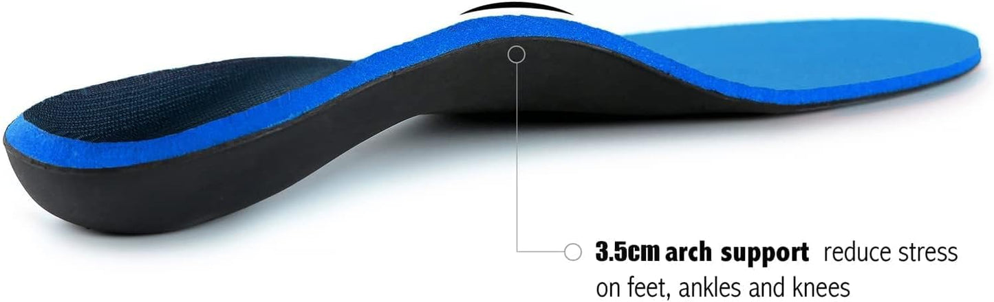 Skiennix Plantar Fasciitis Relief Insoles - Arch Support Shoe Inserts for All-Day Comfort | Men’s 11-11.5, Women’s 13-13.5