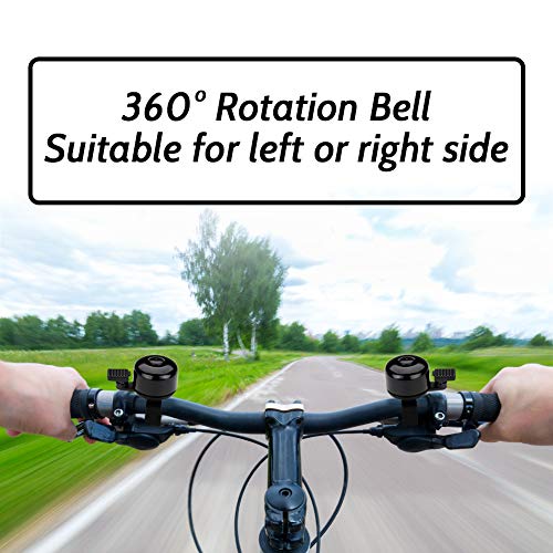 Bicycle Bell with Crisp Sound - Fits 22mm Handlebars - Black