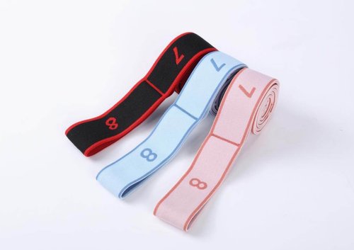 Fitness Resistance Band for Stretching and Yoga, Number Stretch Resistance Band with Clear Markings, 8-Section Elastic Training Bands(3PCS)