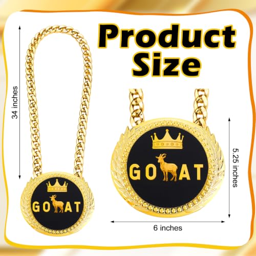 Tondiamo 2-Pack Big Gold Goat Medal Chain Necklace Sports Award - Variation 2