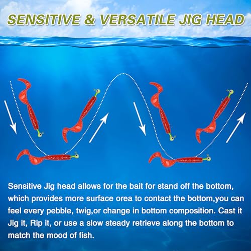 AGOOL 7.5g (1/4oz) Fishing Jig Heads 25pcs - Colored Round Ball with 3D Eyes for Bass Trout Walleye