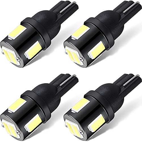 T10 Wedge 12V LED Marine Navigation Light Bulbs - 4 Piece Set