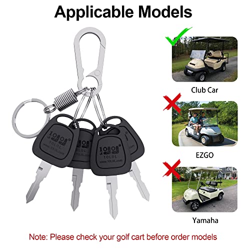 Golf Cart Keys 4-Pack for Club Car DS (1982-Up) & Precedent