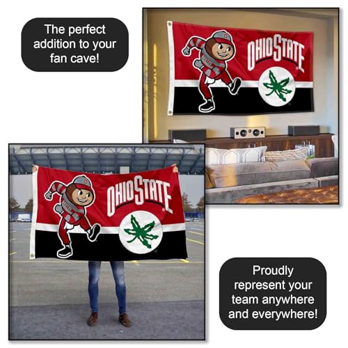 Ohio State Buckeyes 3x5 College Banner Flag - Officially Licensed Sports Decor