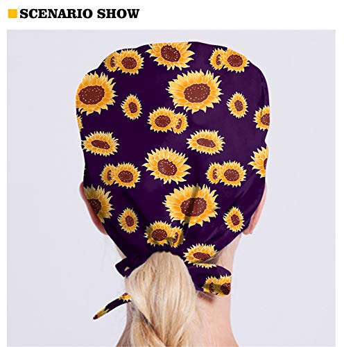 Adjustable Turban Hat for Men & Women - Cute Dental Purple