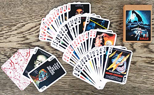 Giallo Playing Cards - Vintage Horror Movie Posters Deck (54 Unique Cards)