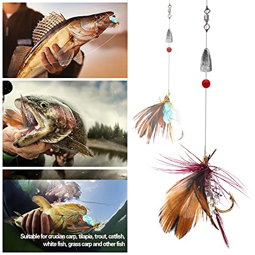 Handcrafted Fly Fishing Kit - 12pcs Realistic Lures