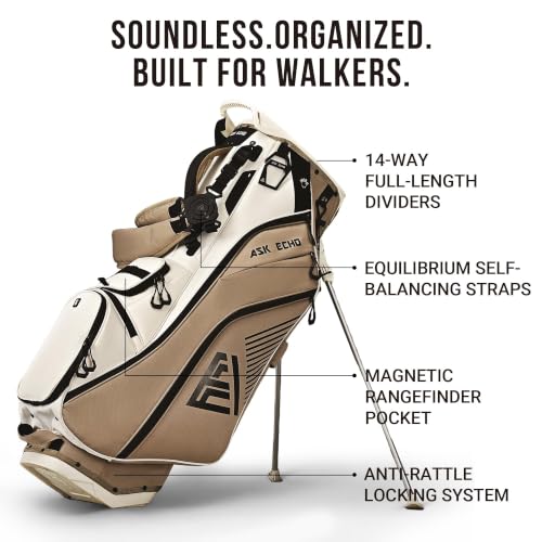 Soundless Hybrid Golf Stand Bag for Men & Women - Toasted Almond