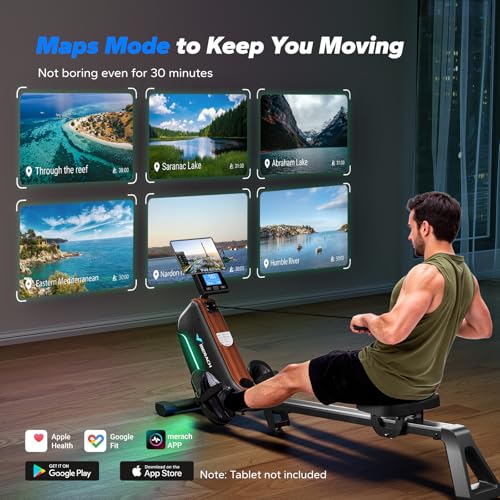 Self-Powered Rowing Machine - 16-Level Resistance, Ergonomic Design, R5