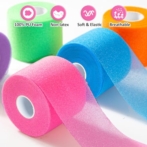 9 Rolls Prewrap Athletic Tape - 108 Yards in 9 Colors