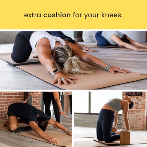 Body By Yoga Midnight Black Extra Thick Yoga Knee Pad Cushion for Support & Stability