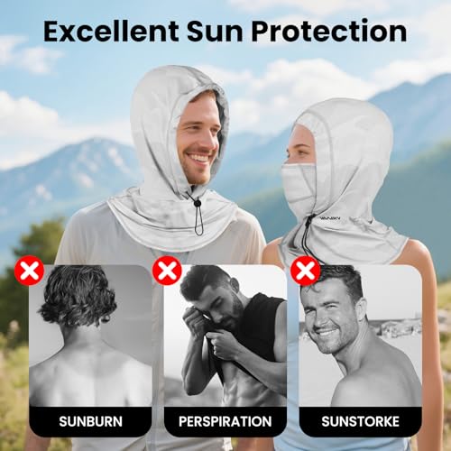 Cooling Balaclava Face Mask - Breathable Sun Protection - White