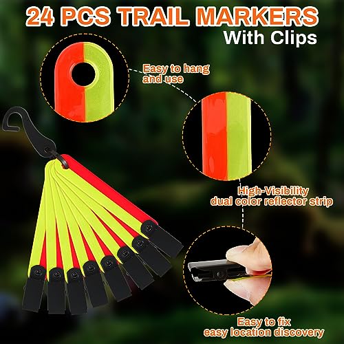 Reflective Trail Markers - Pack of 24 for Hunting & Hiking