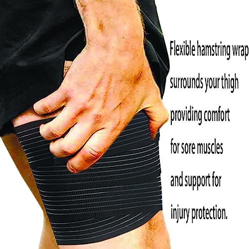 Thigh Compression Support Brace for Pain Relief - Black