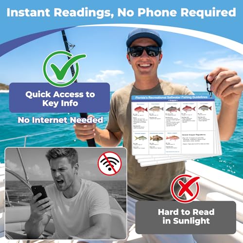 Florida Saltwater Fishing Guide Cards - Waterproof Quick Reference Set