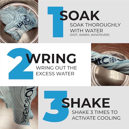 Cooling Towel - Soft & Lightweight Heat Relief - Blue Wave