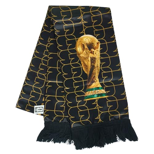 FIFA World Cup 2026 Trophy Scarf - Polyester Black & Gold