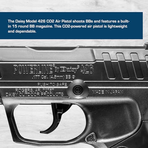 CO2-Powered BB Pistol - 15-Shot Airgun with Built-In Magazine
