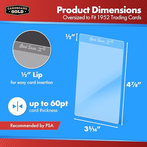 Card Saver 1 - Semi-Rigid Card Holders, 200 Count - Acid-Free Protection
