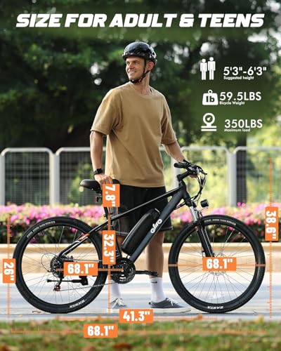 Lightweight 21-Speed Electric Mountain Bike - Matte Black