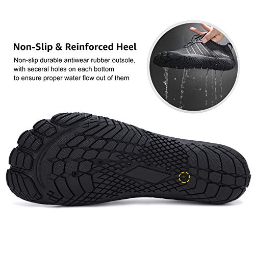 Quick Dry Barefoot Water Shoes for Beach Sports - Black (Wz111)