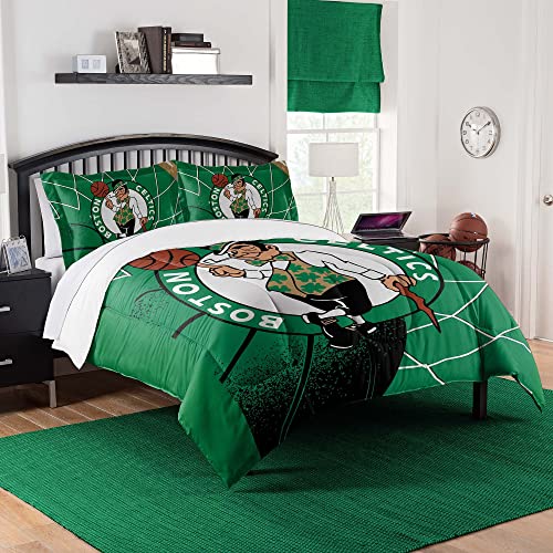 Boston Celtics NBA Comforter Set - Soft Bedding Set with Shams - Full/Queen