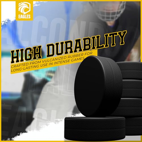 Ice Hockey Pucks - High Grade 3 Pack for Training & Practice