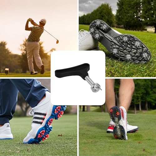 Universal Golf Spike Wrench - Two Pin Cleat Removal Tool for Golf Shoes