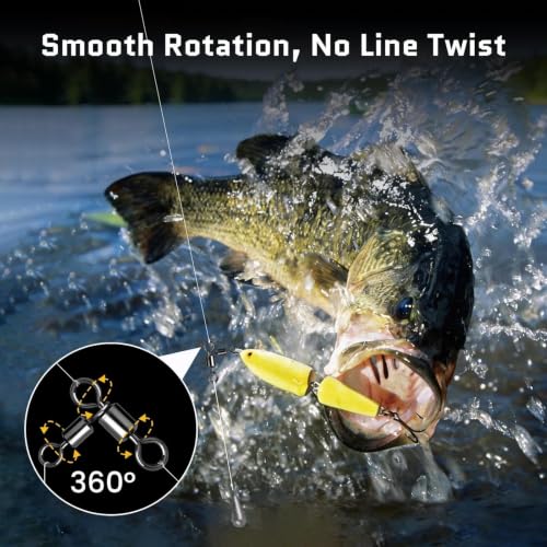 3-Way Fishing Swivels Tackle - 50Pcs - 7LB Strength