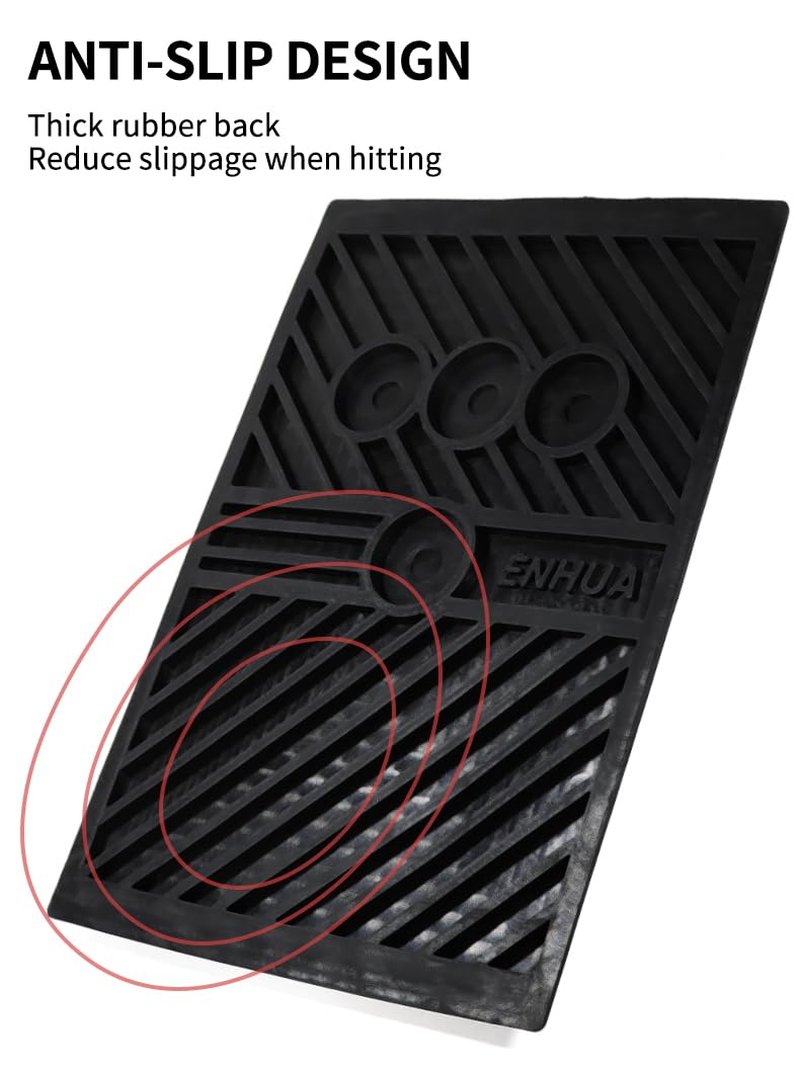 Golf Hitting Mat with Dual-Tone Sequin Design – 12 x 17 Inches, Heavy-Duty Rubber Base for Stability – Convenient Storage and Portable – Generously Sized for Comprehensive Swing Practice