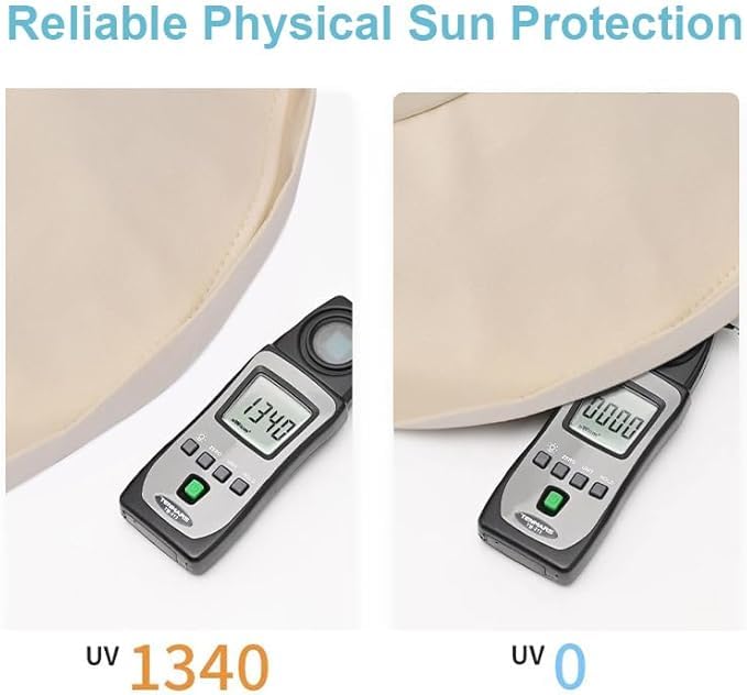 UV Protection Women's Sun Hat - Reversible Beige Bucket Hat