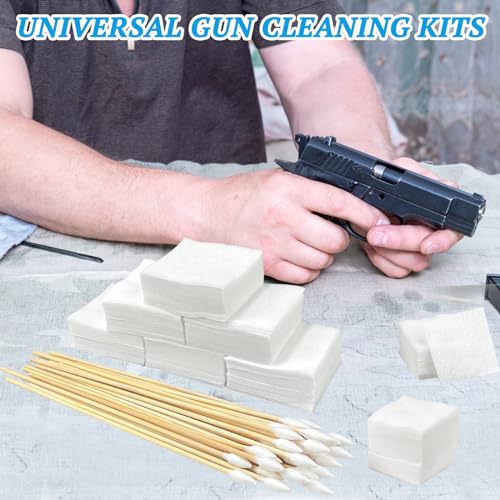 Garrelett Universal Gun Cleaning Kit with Patches, Brushes & Cloth – Firearm Maintenance Set