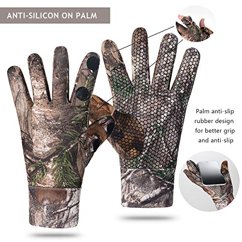 Camo Hunting Gloves with Fleece - Full Finger & Fingerless